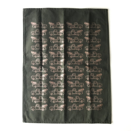Holiday Trucks tea towel