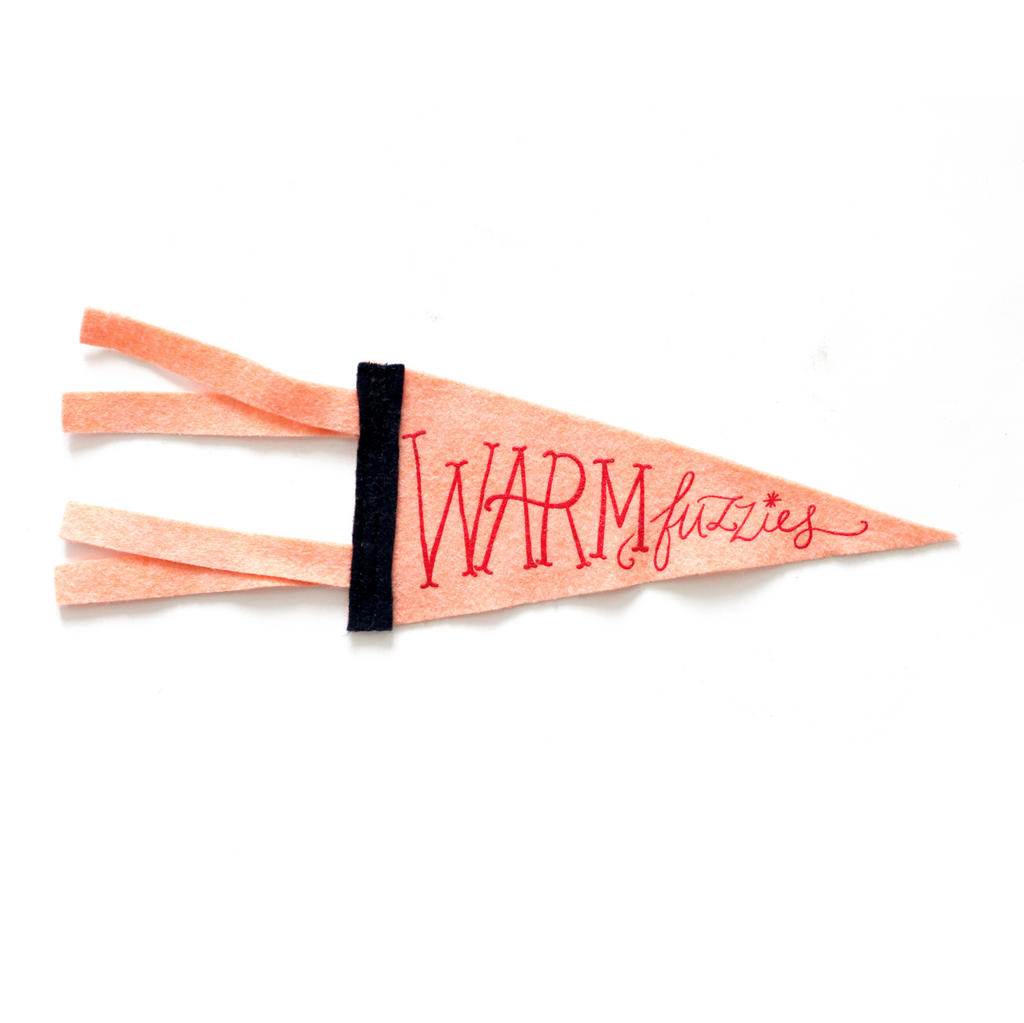 Warm Fuzzies pennant card