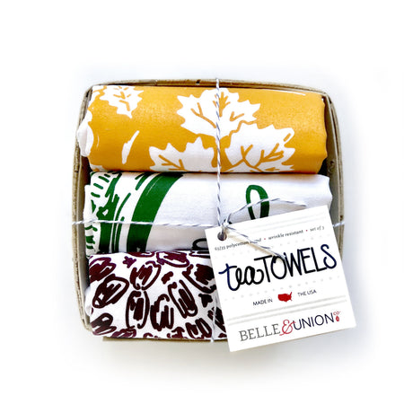Festive Pies tea towel set
