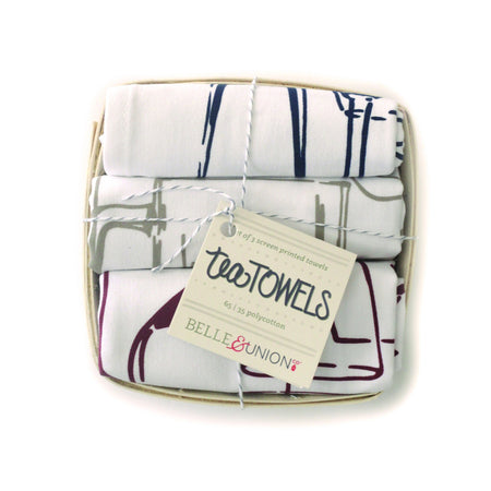 Glassware tea towel set