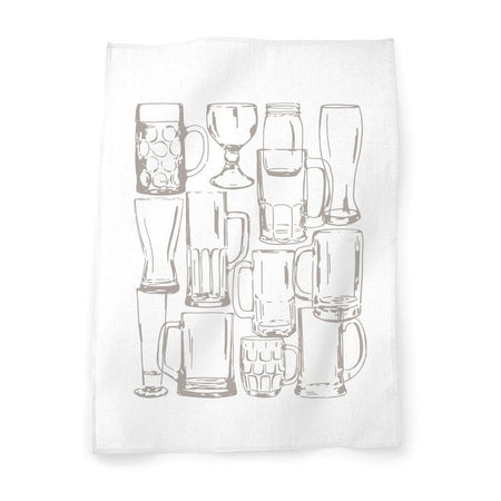 Beer Glasses tea towel