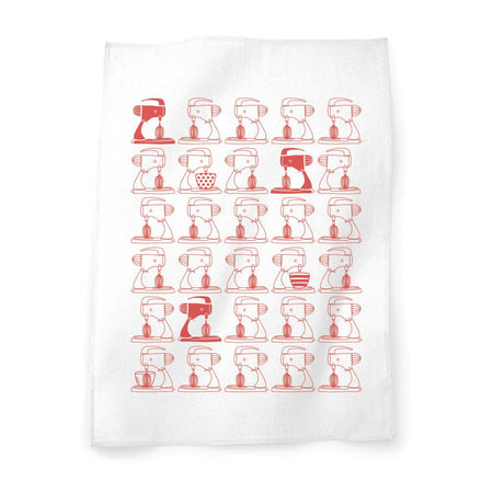 Vintage Mixers tea towel
